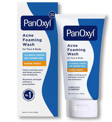 PanOxyl Acne Foaming Wash 10% Benzoyl Peroxide | Maximum Strength Acne Cleanser