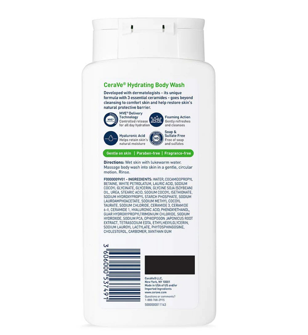 CeraVe Hydrating Body Wash| For Dry Skin
