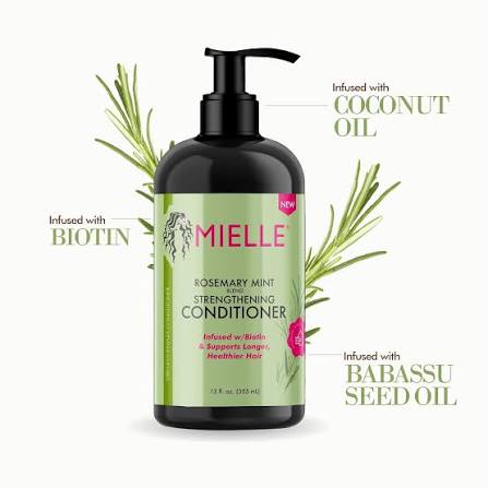 Mielle Organics Rosemary Mint Strengthening Leave-In Conditioner | Nourishing Hair Conditioner for Stronger-Looking Hair