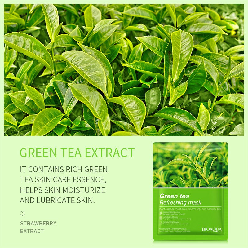 Bioaqua Pack Of 5 Fruit Plant Extract Moisturizing Brighten Facial Sheet Mask For Skin Care