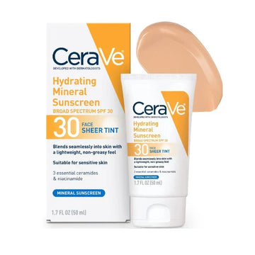 CeraVe Hydrating Mineral Sunscreen SPF 30 Face Sheer Tint (50ml)